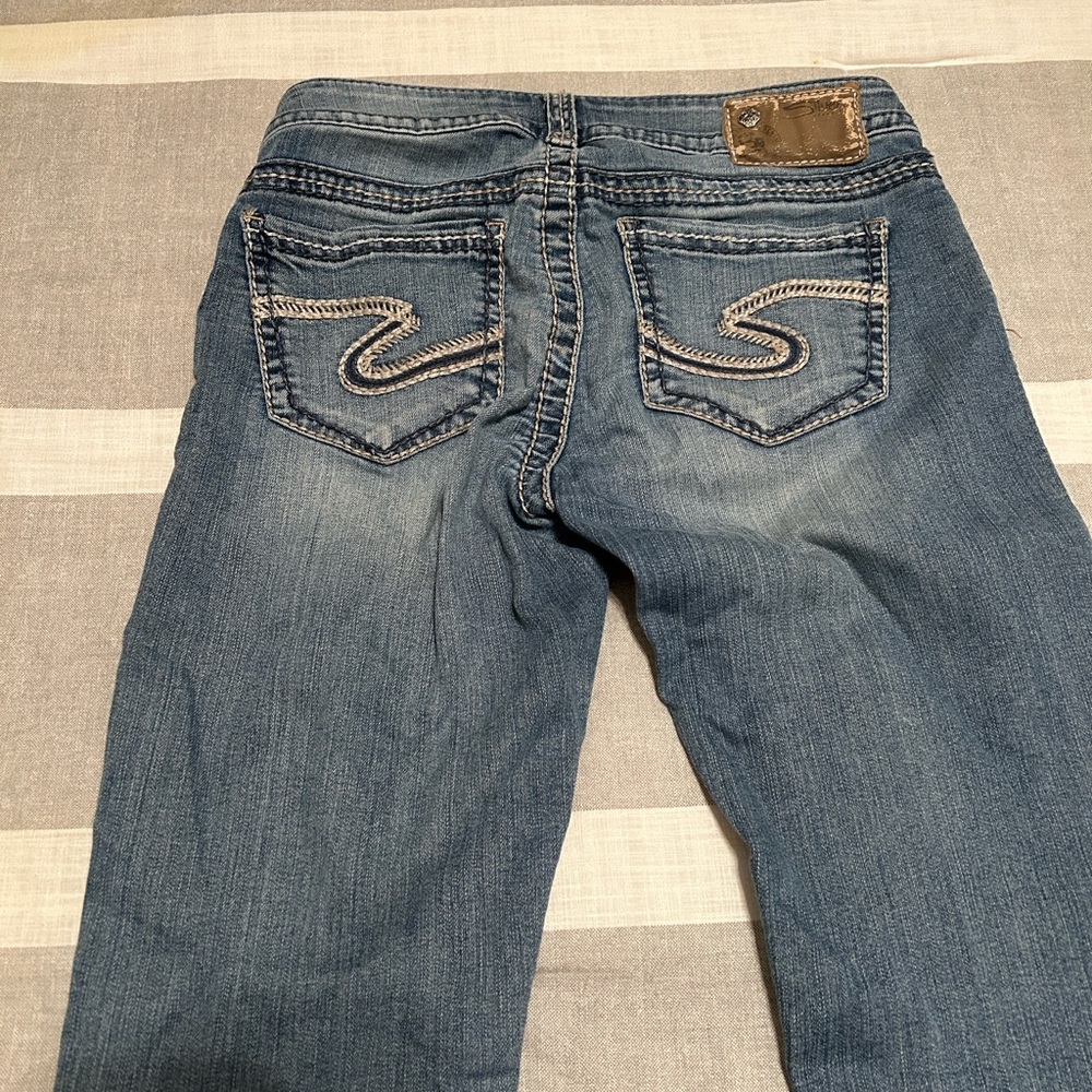 Silver Jeans Women's Cropped Blue Denim